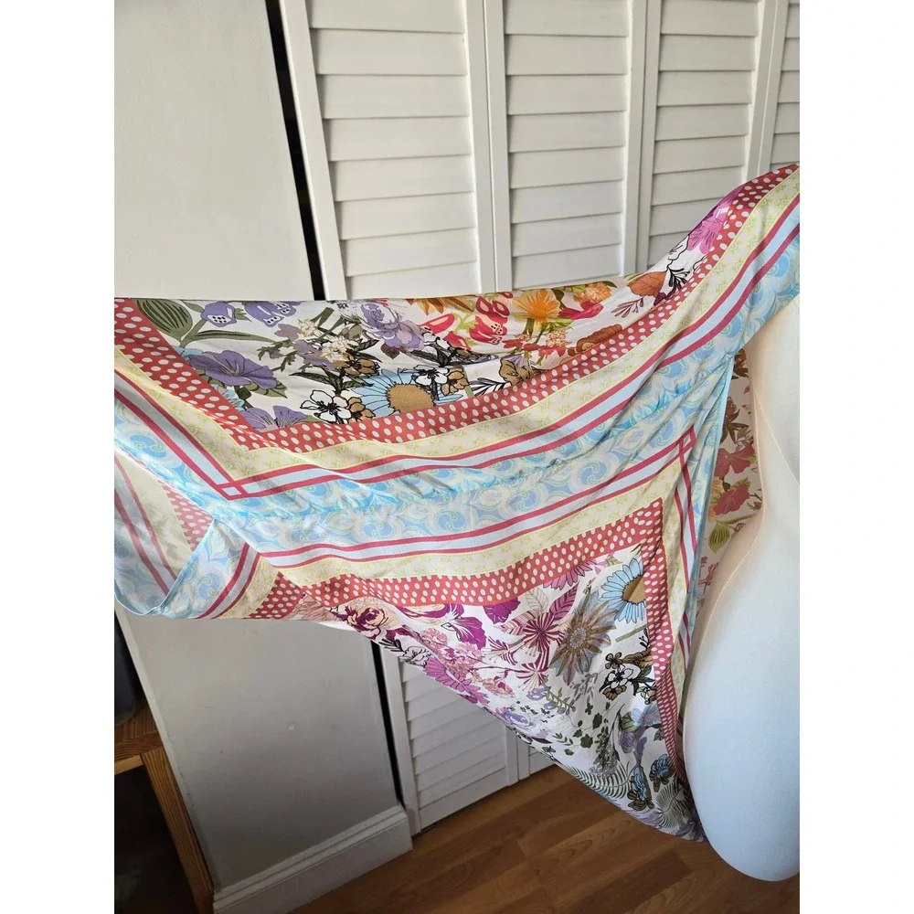 Rachel Zoe Floral Cocoon Kimono Coverup OS Boho Resort Romantic Chic Art Teacher